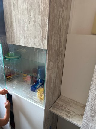 Vitrina expositora madera y cristal