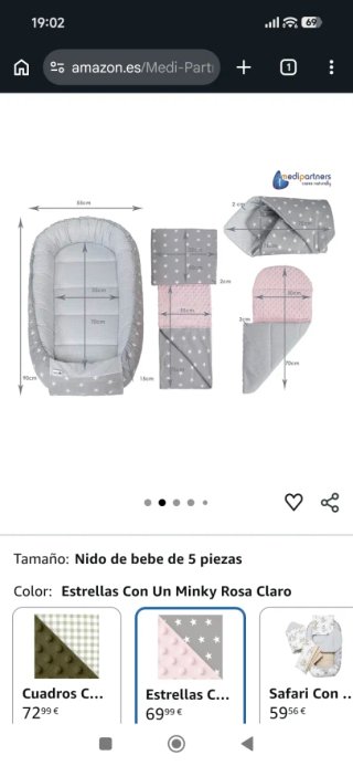 Nido reversible para bebé, Medi partners.
