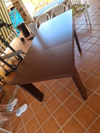 Mesa de salón plegable madera