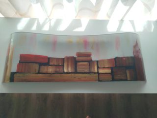 Adorno de cristal pintado