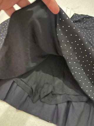 Minifalda pantalón negra con brillos T. S/M Nueva
