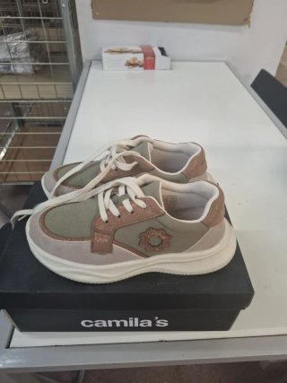 Zapatillas Camila's beige y verde