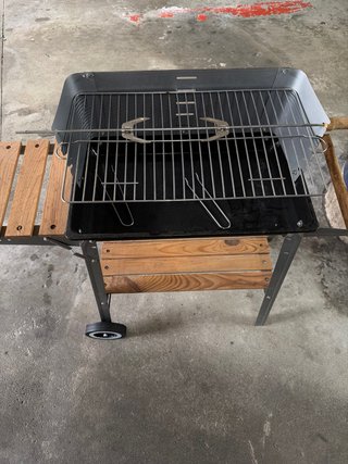 Parrilla Barbacoa Completa Metal y Madera