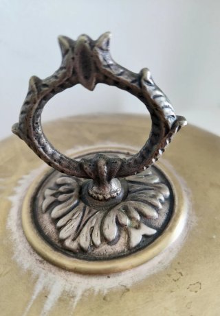 Bandeja Vintage con Campana Metal Plateado 26cm