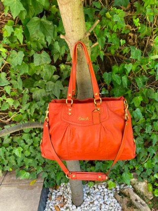 Bolso Coach Naranja Piel