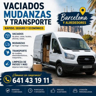 MUDANZAS Y VACIADOS.