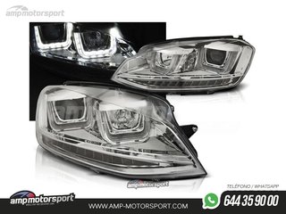 FAROS DELANTEROS LED PARA VOLKSWAGEN GOLF 7 CROMO 2012-2017