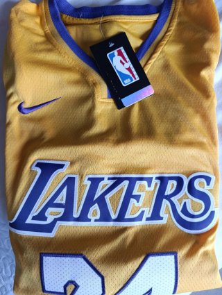Camiseta Nike Lakers 24 Kobe Bryant Talla L