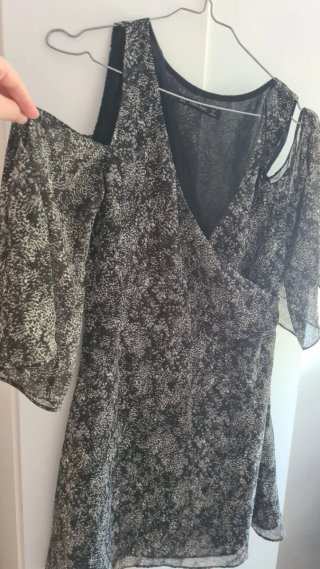 Vestido Zara Estampado Fruncido