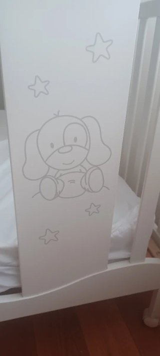 Cuna Micuna con perrito y estrellas