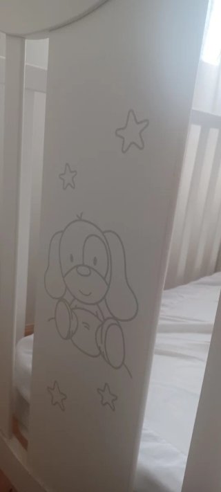 Cuna Micuna con perrito y estrellas