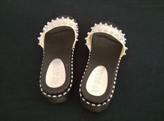 Sandalias 37 STAR plateadas y pedrería