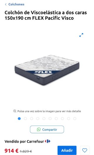 Colchón FLEX PACIFIC VISCO 150x190 + Somier