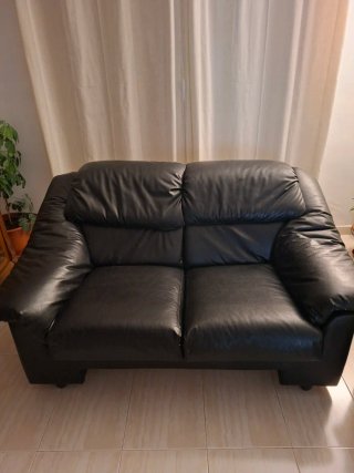 2 Sofás de Piel Negros