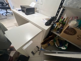 Escritorio en L blanco