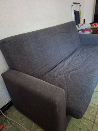 Sofá Cama Gris Tela Nuevo