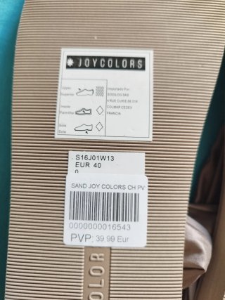 Sandalias Joy Colors Beige Talla 40