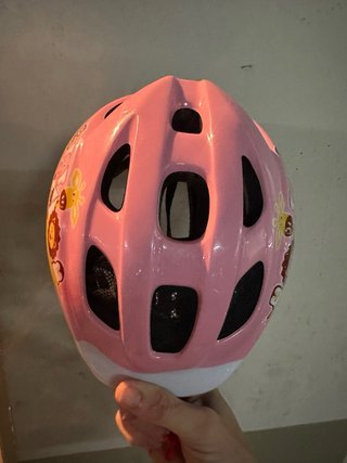 Casco infantil Btwin rosa animales talla S