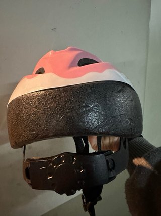 Casco infantil Btwin rosa animales talla S
