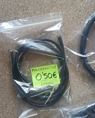 Lote restos manguera acrílica negra