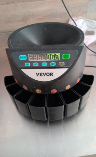 VEVOR Contador de Monedas Negro y Dorado