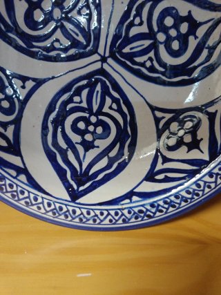 Plato decorativo cerámica marroquí