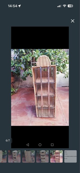 Cajonera mimbre y metal
