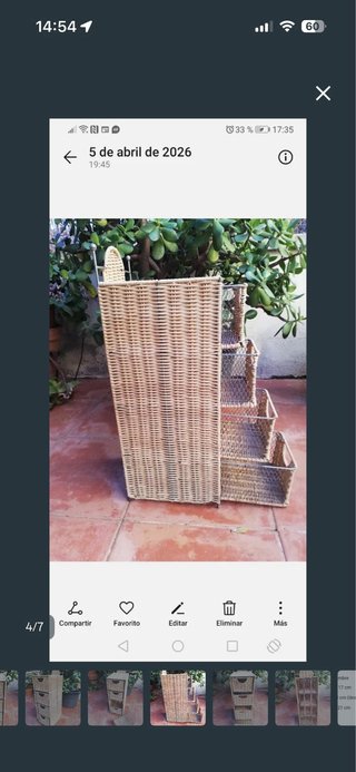 Cajonera mimbre y metal