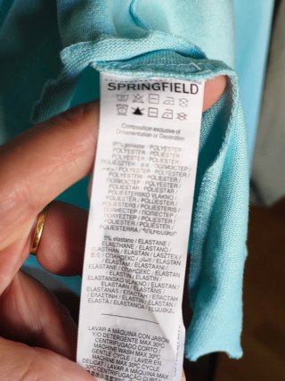 Camiseta Springfield Menta Suave Talla L