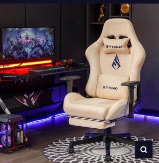 Silla gaming ergonómica Symino crema/beige