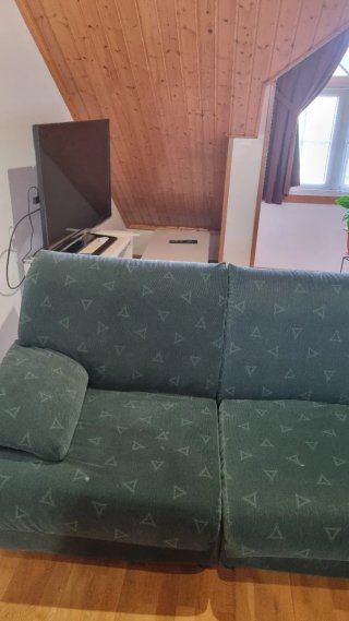 Sofá modular 5 plazas verde