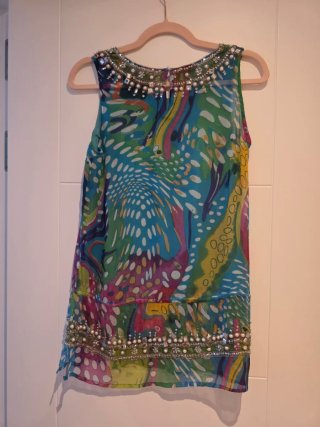 Top Bantil pedreria talla M