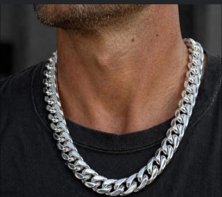Cadena Plata Italiana 925 Hombre