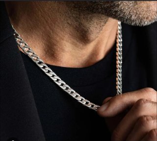 Cadena Plata Italiana 925 Hombre