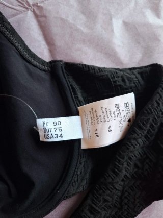 Bikini Pain de Sucre Talla 3 Negro Nuevo