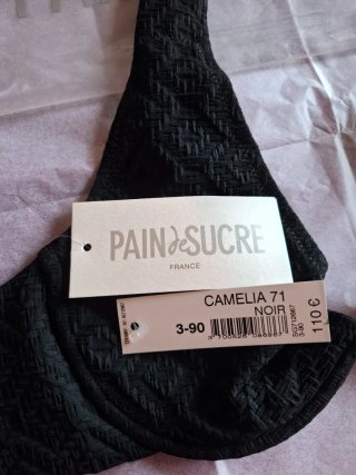 Bikini Pain de Sucre Talla 3 Negro Nuevo