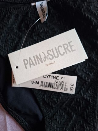 Bikini Pain de Sucre Talla 3 Negro Nuevo