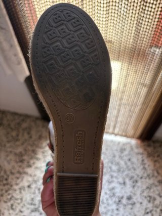 Sandalias cuña esparto beige y marrón marca