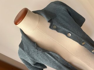 Polo azul/verde manga corta