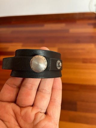 Pulsera Armani Exchange Plata y Negro