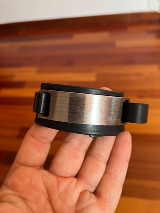 Pulsera Armani Exchange Plata y Negro