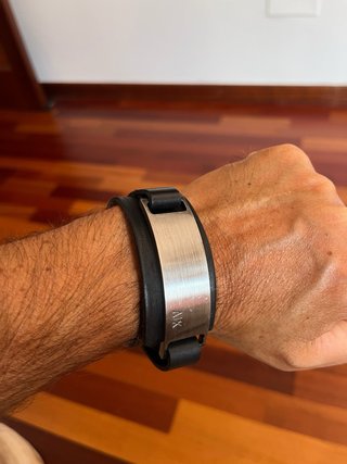 Pulsera Armani Exchange Plata y Negro