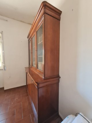 Credenza Legno Massello con Vetrine