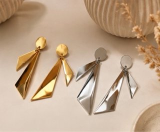 Pendientes Acero Inoxidable Dorados y Plateados