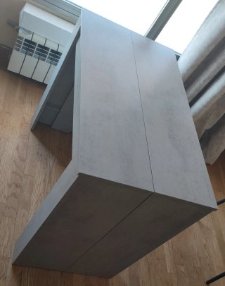 Mesa consola extensible comedor.gris cemento