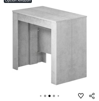 Mesa consola extensible comedor.gris cemento