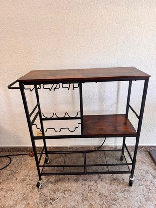 Carrito bar metal y madera
