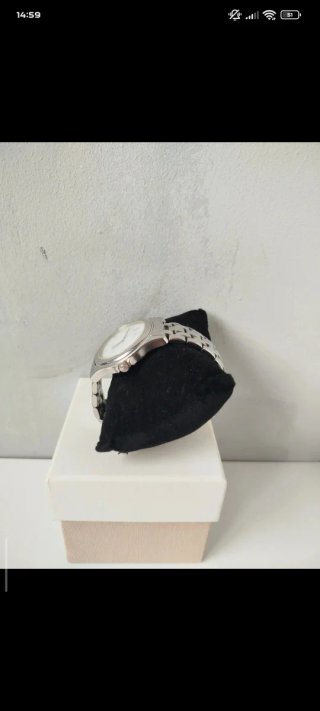 Reloj LOTUS plata y blanco