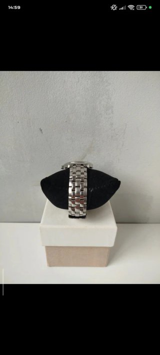 Reloj LOTUS plata y blanco