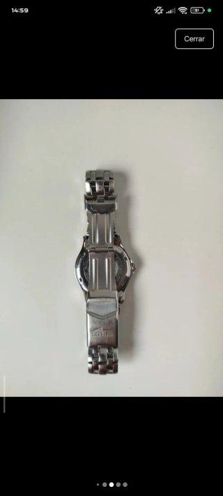 Reloj LOTUS plata y blanco